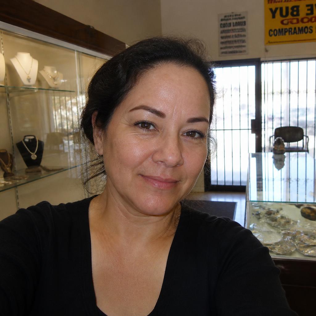 Smiling customer in a jewelry shop